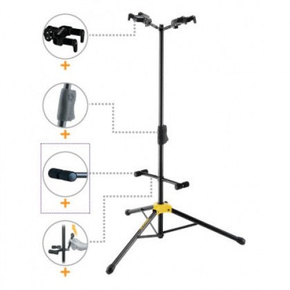 HERCULES GS422B PLUS Auto Grip System (AGS) Double Guitar Stand