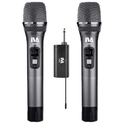 IVA U302C-H2 2x30 CH Dongle Wireless Microphone, 2 Handheld Mic